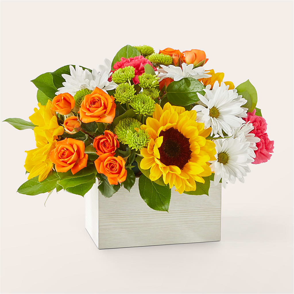 Sun-drenched Blooms Box Bouquet – Jewel, Itasca IL
