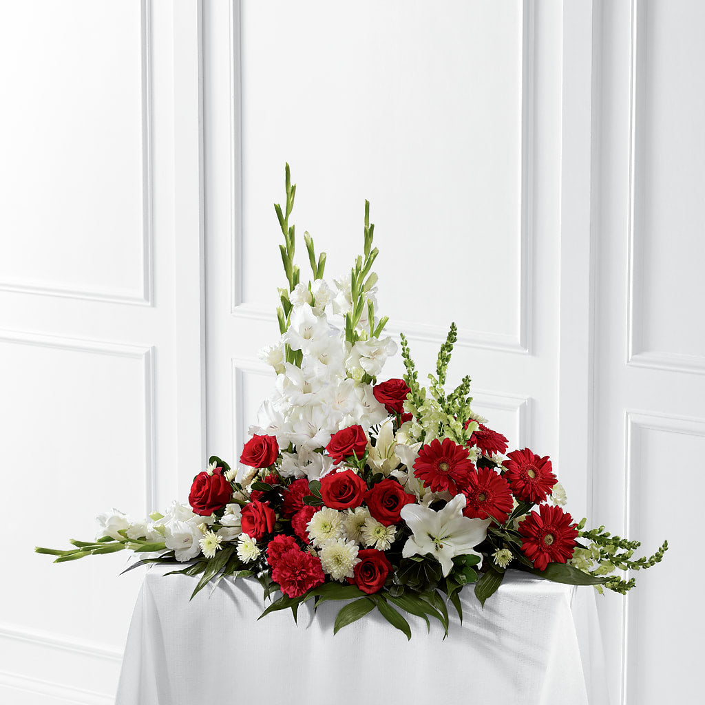 Crimson & White Arrangement – Jewel, Itasca IL