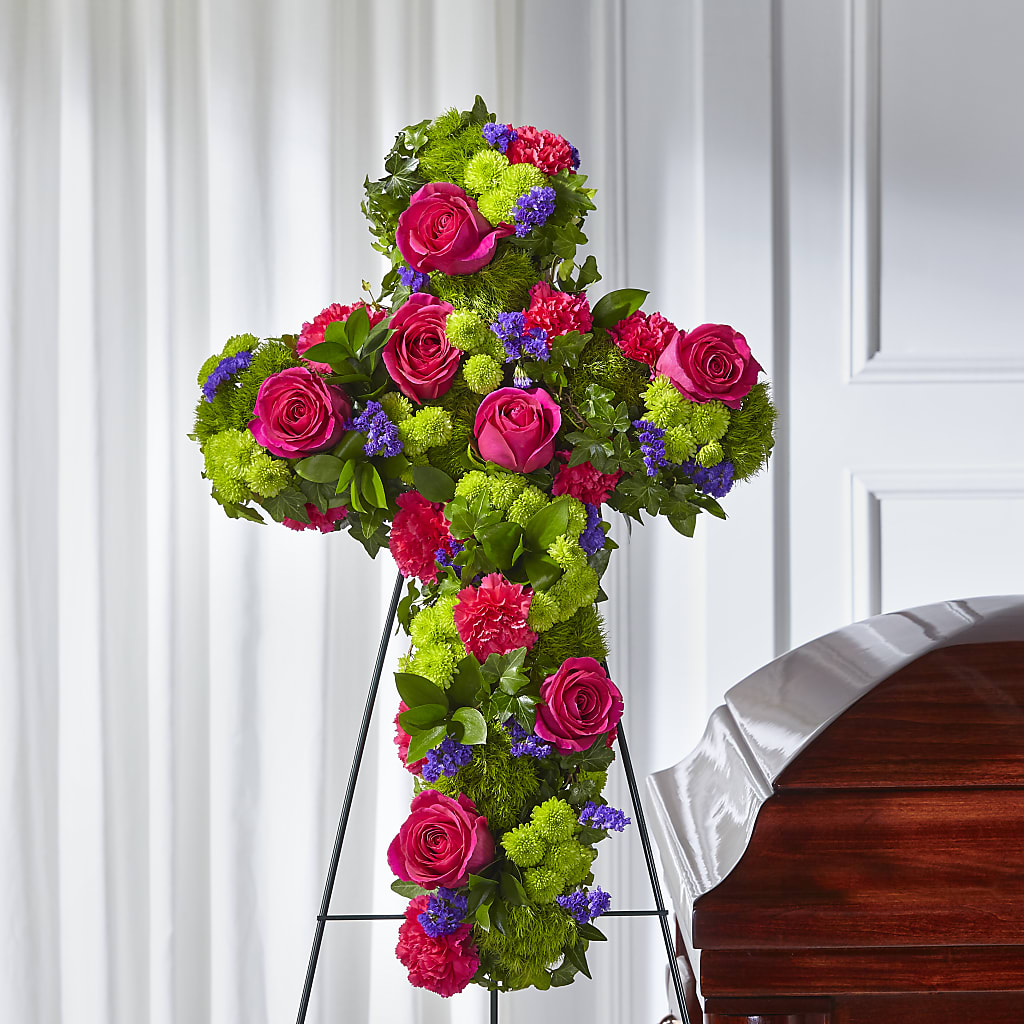 Tribute Rose Floral Cross – Jewel, Itasca IL