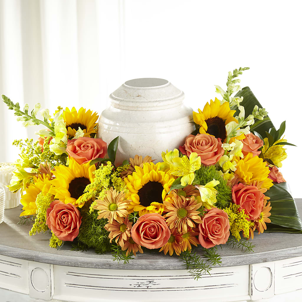 Faithful Sunflower Cremation Adornment – Jewel, Itasca IL