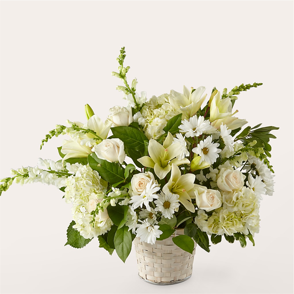 Ivory Elegance Floral Basket – Jewel, Itasca IL