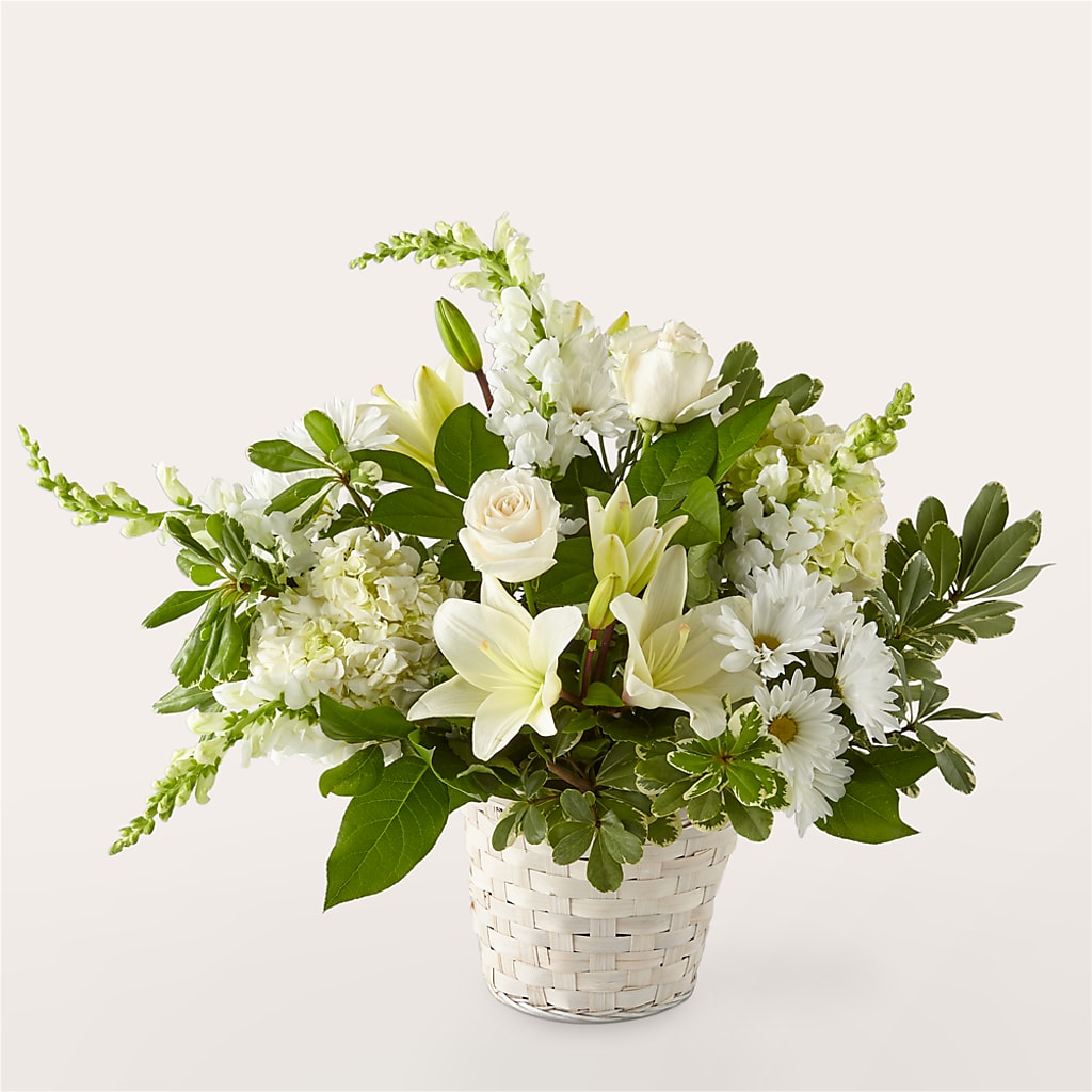 Ivory Elegance Floral Basket – Jewel, Itasca IL