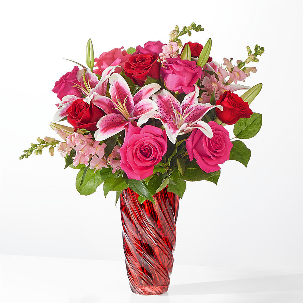 Always You Bouquet with Luxe Swirl Vase – Jewel, Itasca IL