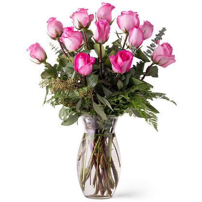 Unforgettable Dozen Rose Pink –  Jewel, Itasca IL