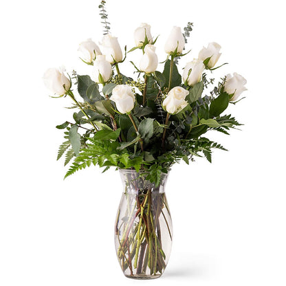 Unforgettable Dozen Rose White –  Jewel, Itasca IL