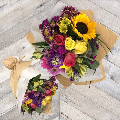 Colorful Garden Wrapped Bouquet –  Jewel, Itasca IL