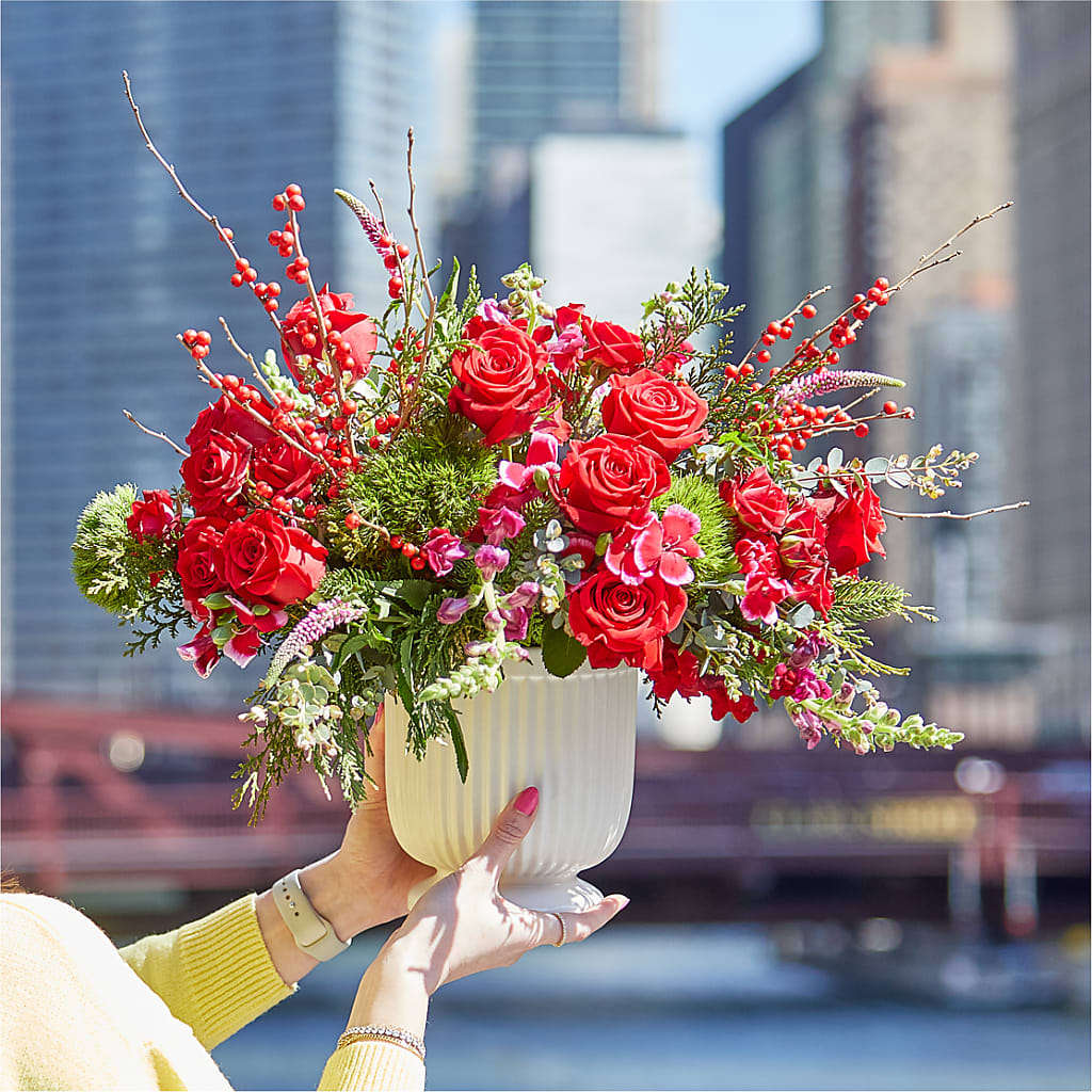 Big Red Bow Bouquet –  Jewel, Itasca IL