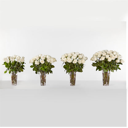 Long Stem White Rose Bouquet –  Jewel, Itasca IL