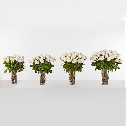 Long Stem White Rose Bouquet –  Jewel, Itasca IL