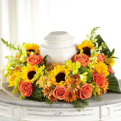 Faithful Sunflower Cremation Adornment –  Jewel, Itasca IL