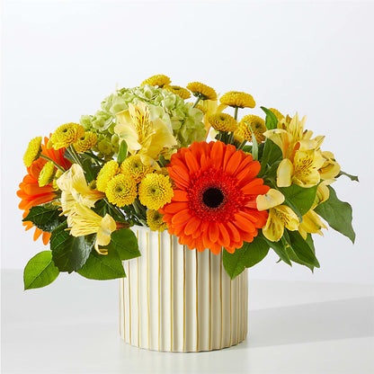 Autumn Sunshine Bouquet with Ivory Vase –  Jewel, Itasca IL