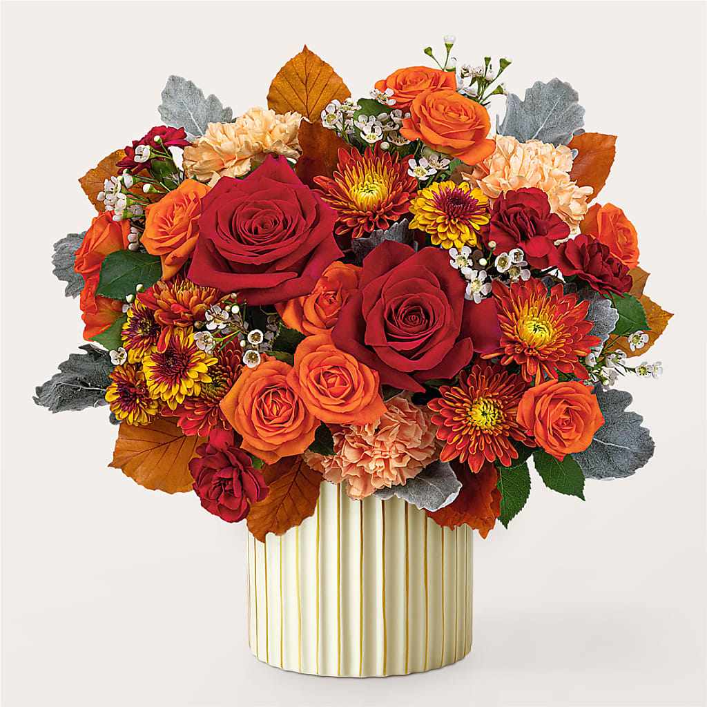Merlot Bouquet with Ivory Vase –  Jewel, Itasca IL