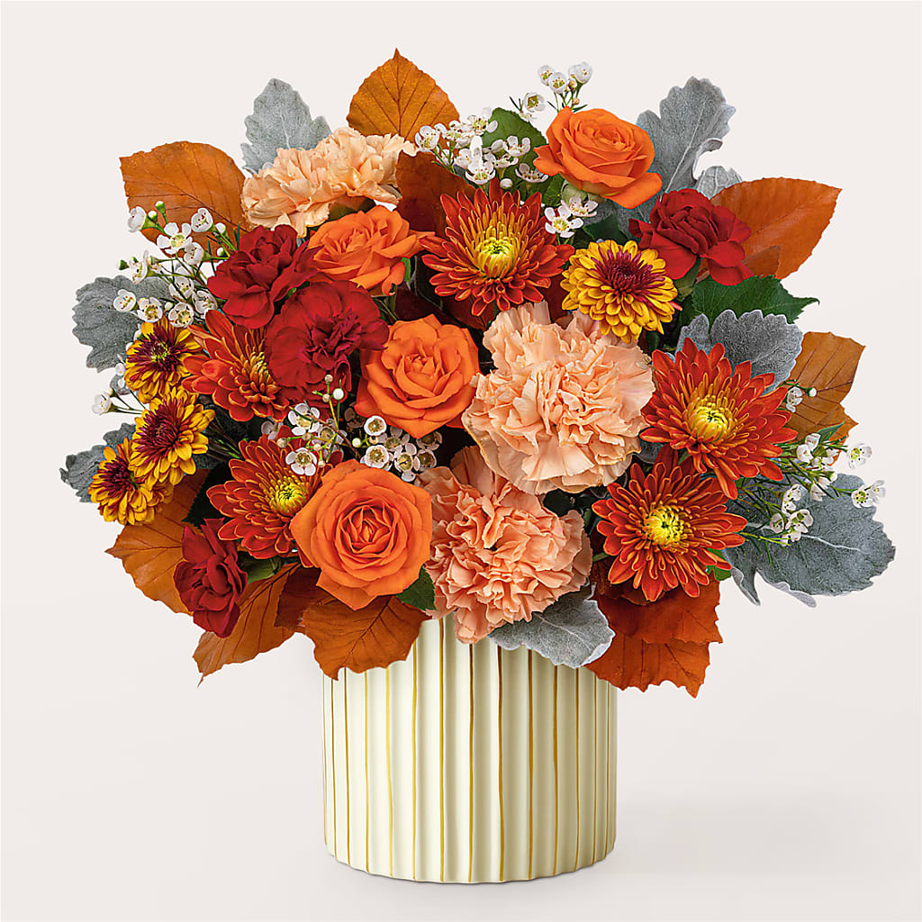 Merlot Bouquet with Ivory Vase –  Jewel, Itasca IL